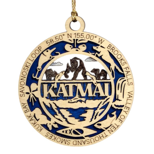 3.5" Katmai National Park Ornament / Car Charm - USA Made
