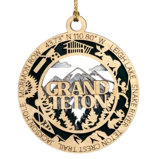 3.5" Grand Teton National Park Ornament / Car Charm - USA Made