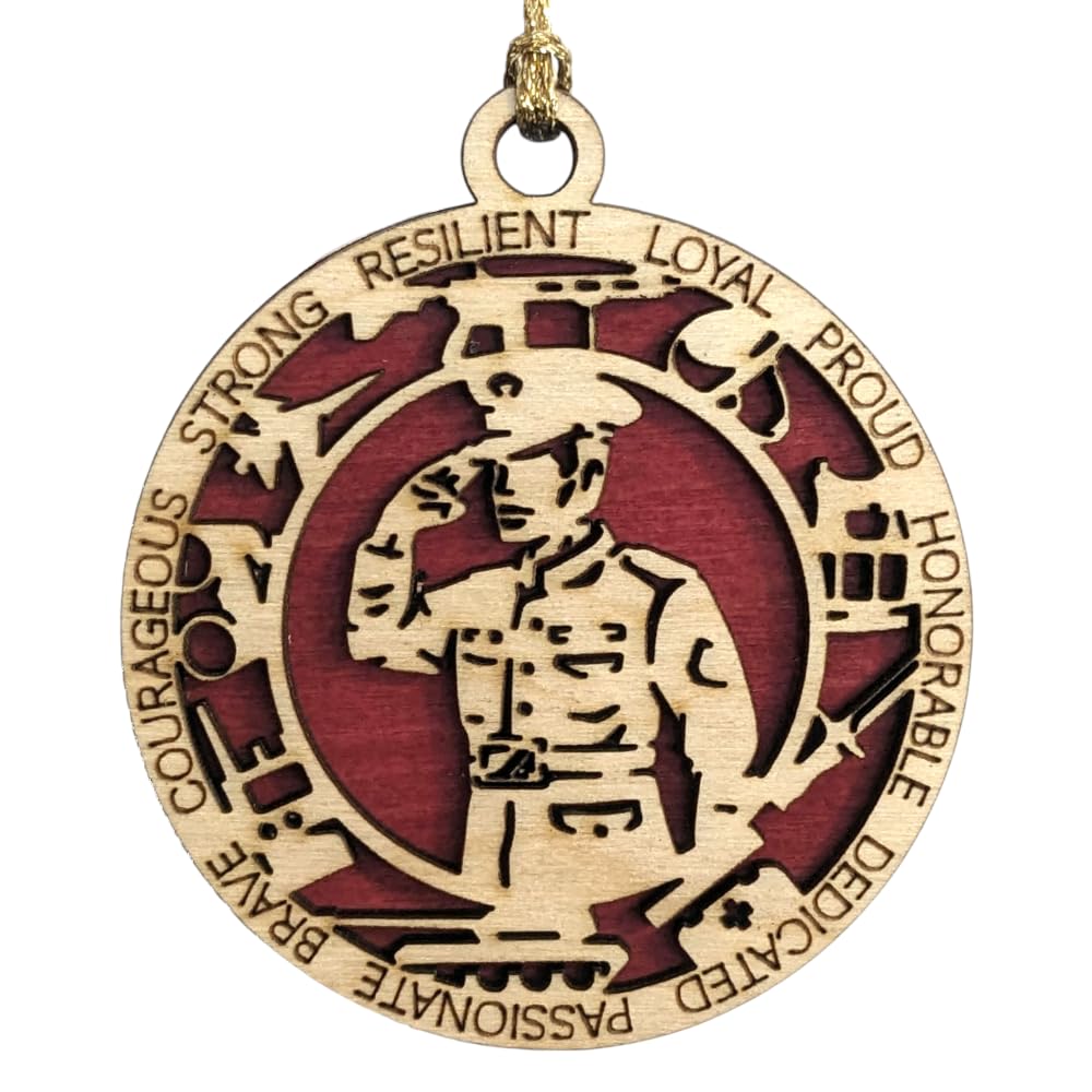 3" Marines Inspired Male Soldier Ornament, Formal, Icons