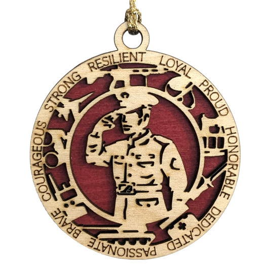3" Marines Inspired Male Soldier Ornament, Formal, Icons
