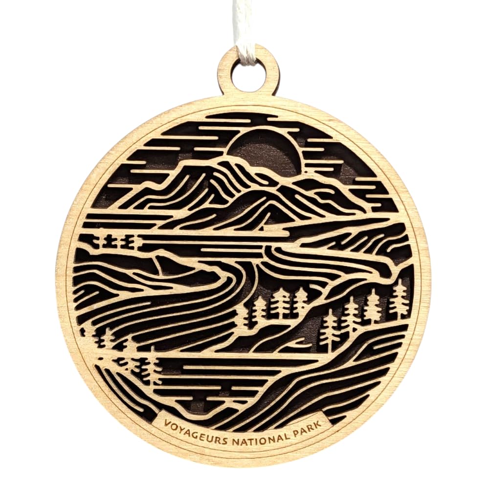 Voyageurs National Park 3.5" Wood Christmas Ornament