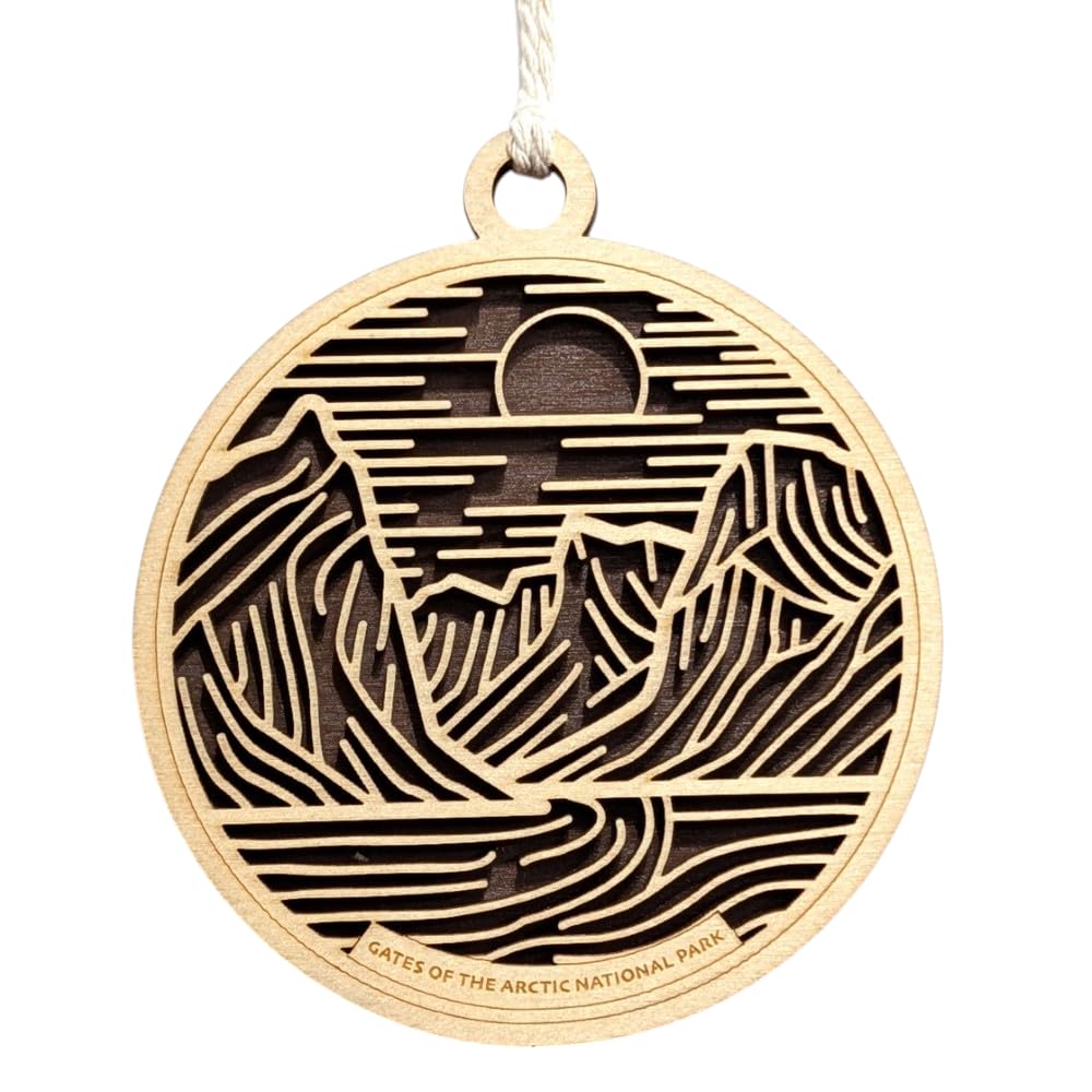 Gates of the Arctic National Park 3.5" Wooden Ornament