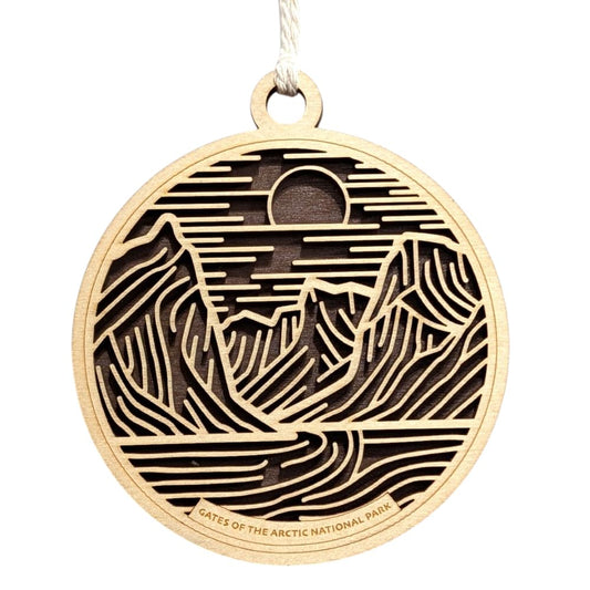 Gates of the Arctic National Park 3.5" Wooden Ornament