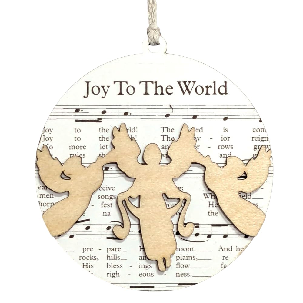 3.5" Joy to the World Angels Christmas Ornament - USA Made