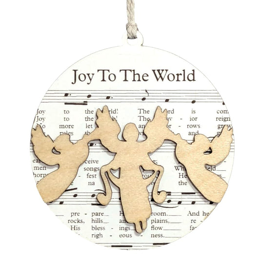 3.5" Joy to the World Angels Christmas Ornament - USA Made