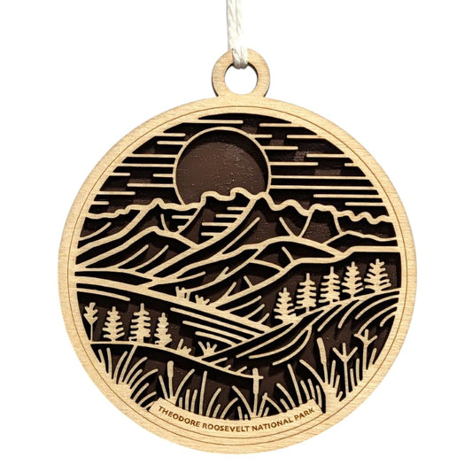 Theodore Roosevelt National Park 3.5" Wood Ornament