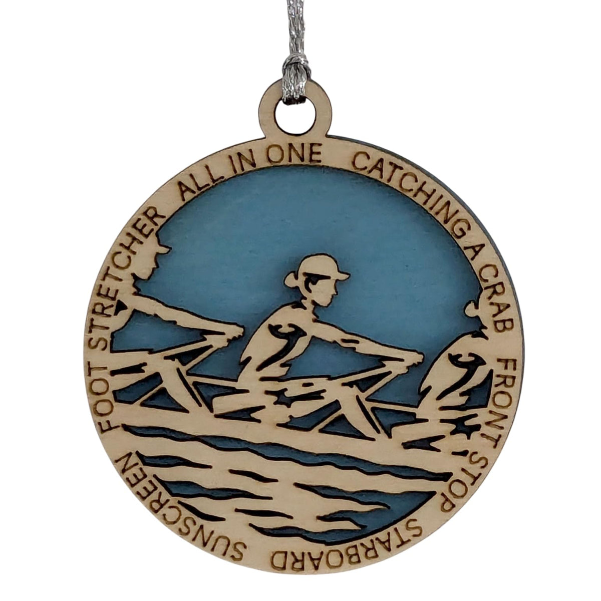 3" Female Team Rowing Christmas Ornament