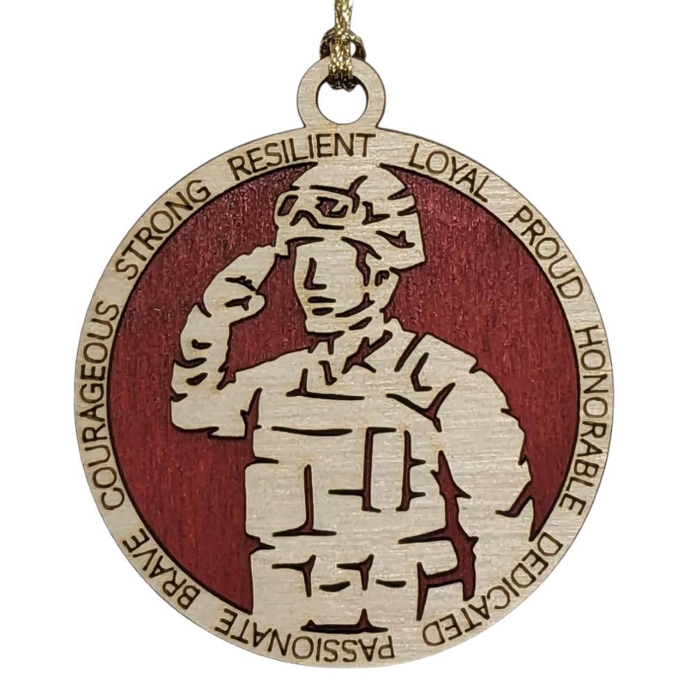 3" Marines Inspired Male Soldier Ornament, Field Uniform