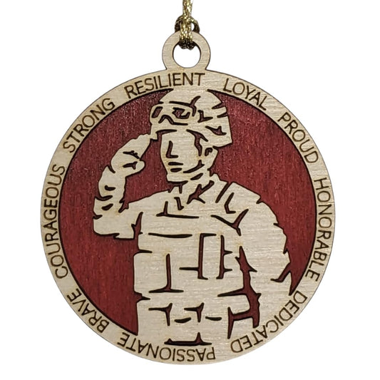3" Marines Inspired Male Soldier Ornament, Field Uniform