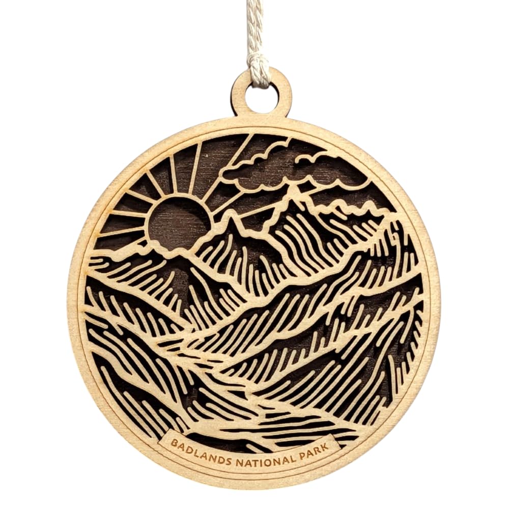 Badlands National Park 3.5" Wooden Ornament
