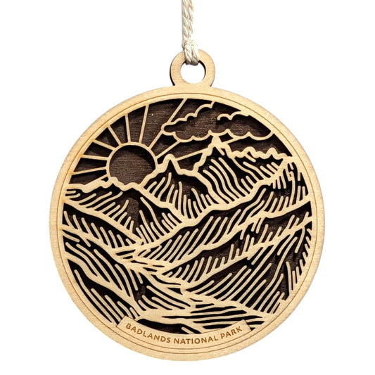 Badlands National Park 3.5" Wooden Ornament