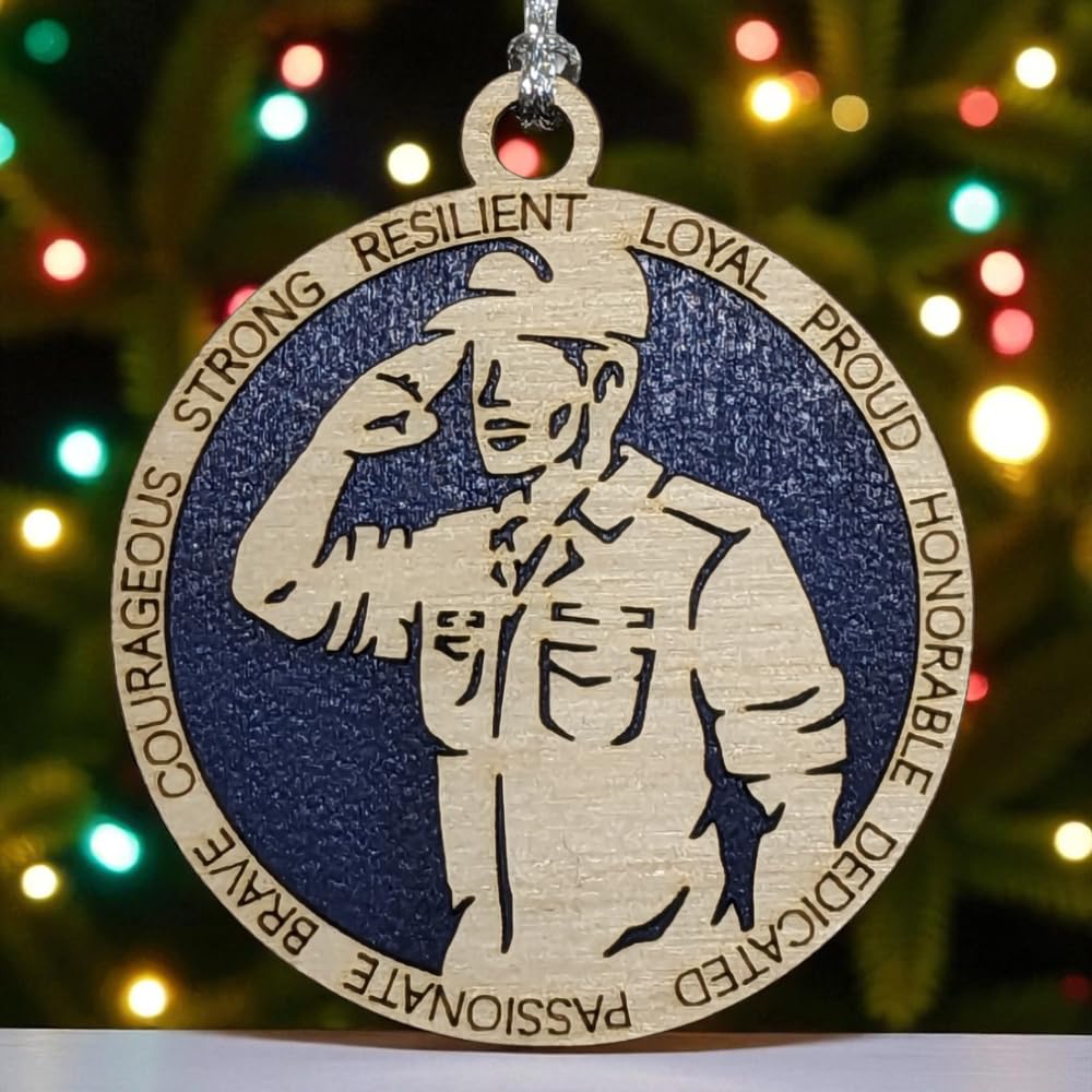 3" Coast Guard Male Sailor Ornament, Field Uniform