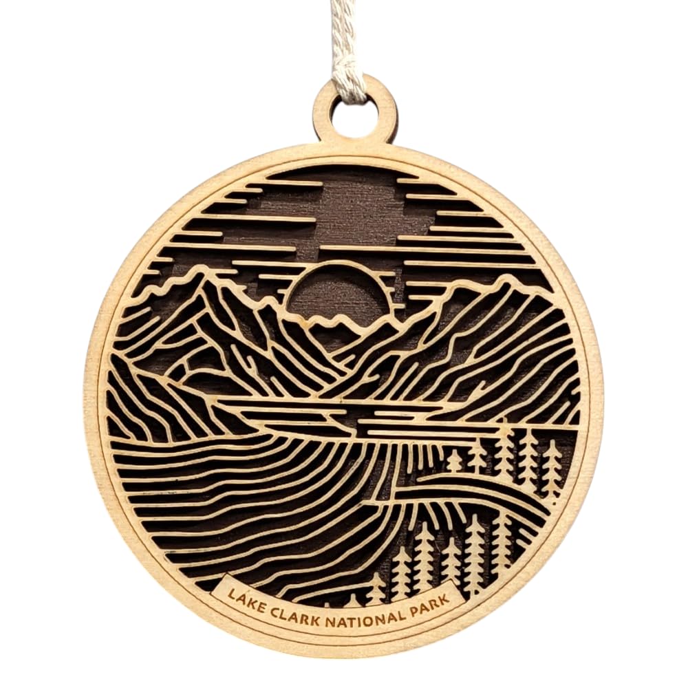 Lake Clark National Park 3.5" Wooden Ornament