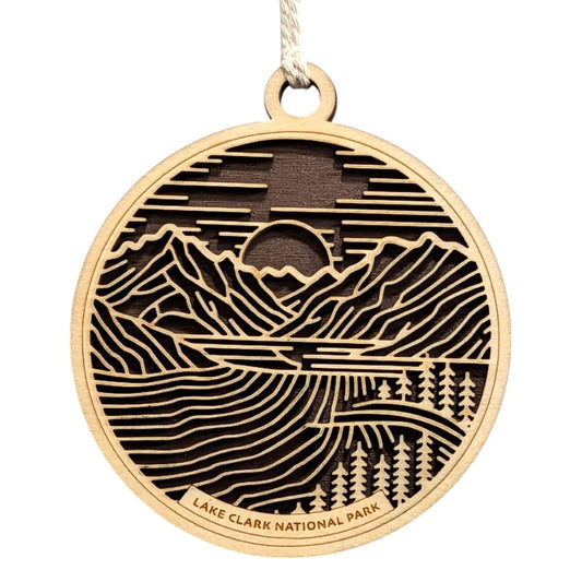 Lake Clark National Park 3.5" Wooden Ornament