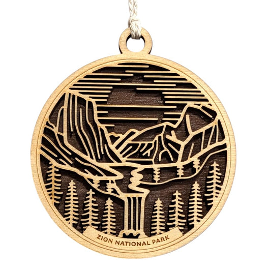 Zion National Park 3.5" Wood Christmas Ornament