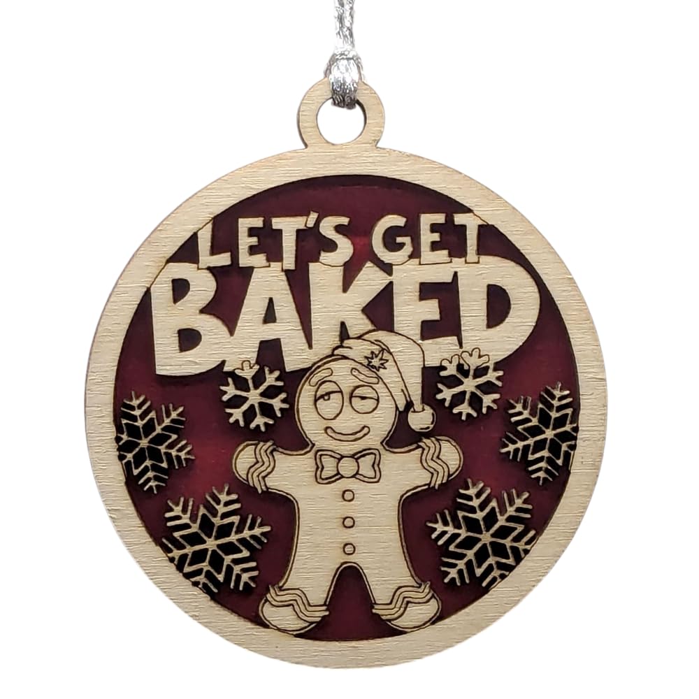 3" "Let's Get Baked" Gingerbread Ornament