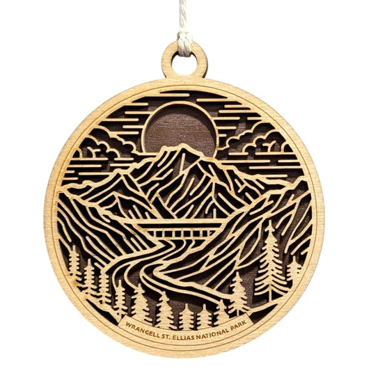 Wrangell-St. Elias National Park 3.5" Wood Ornament