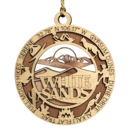 3.5" White Sands National Park Ornament / Car Charm - USA Made