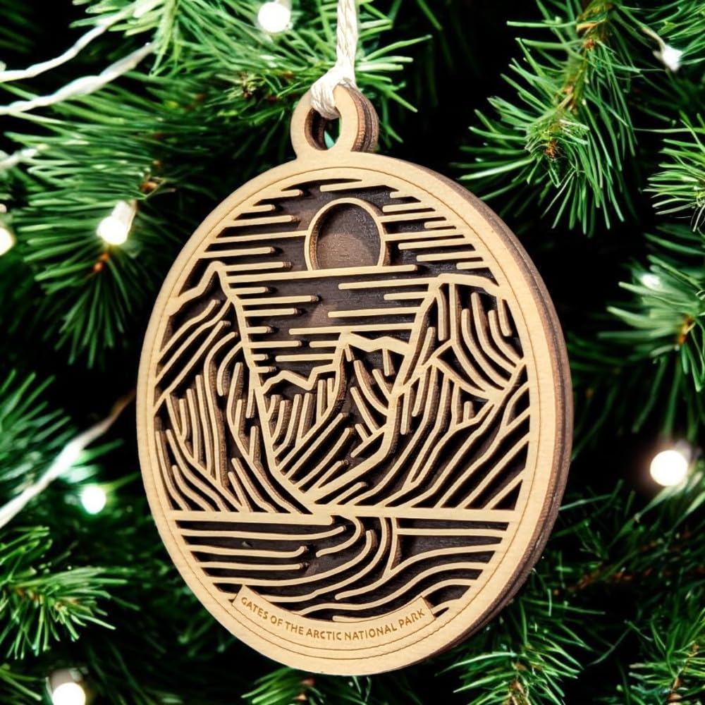 Gates of the Arctic National Park 3.5" Wooden Ornament