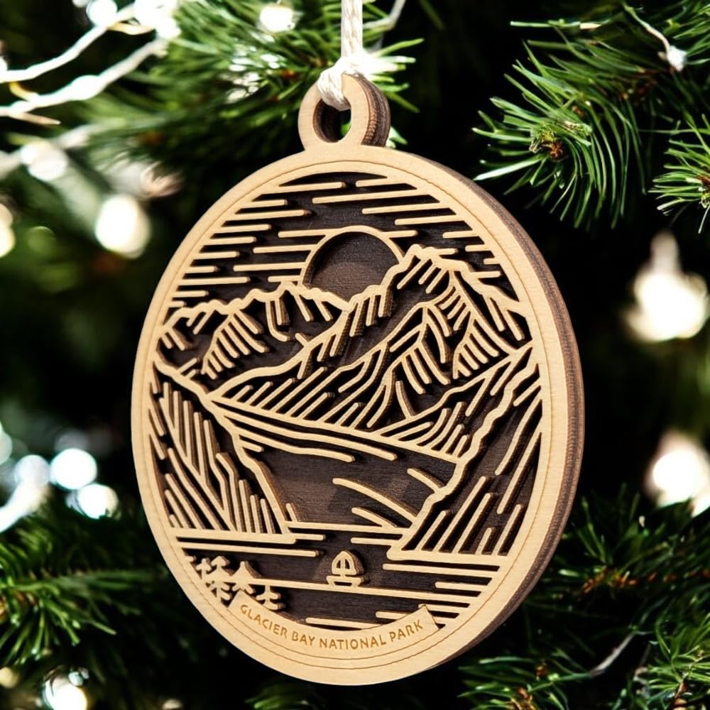 Glacier Bay National Park 3.5" Wooden Ornament