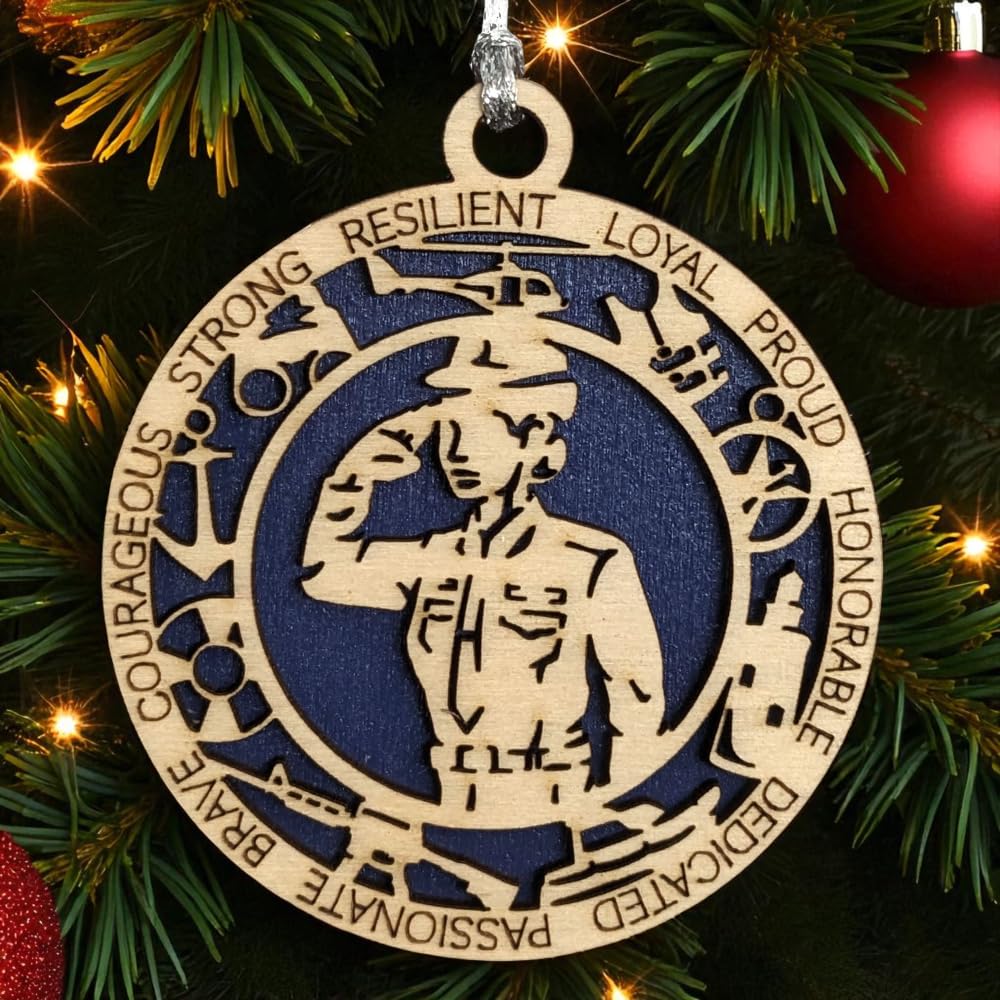 3" Coast Guard Female Sailor Ornament, Formal Uniform, Icons