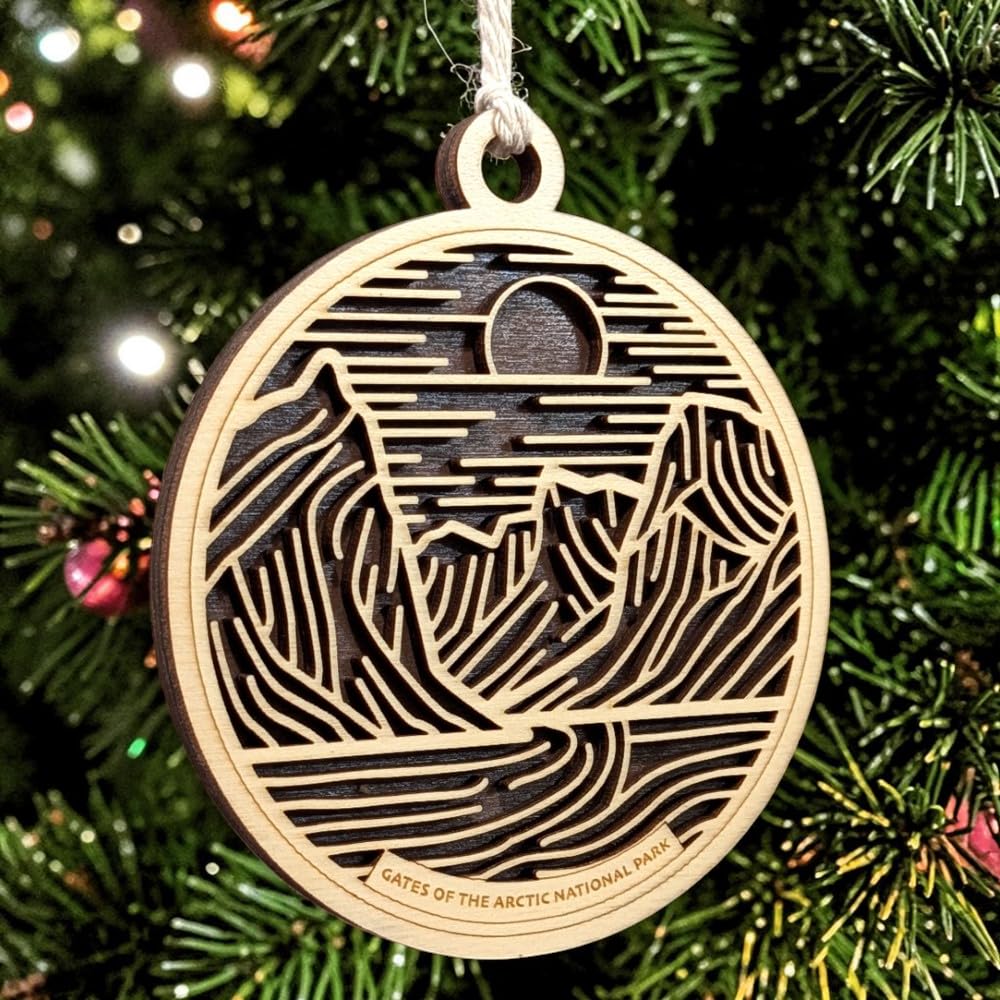 Gates of the Arctic National Park 3.5" Wooden Ornament