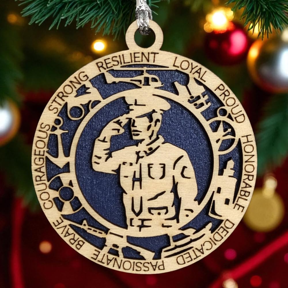 3" Coast Guard Male Sailor Ornament, Formal Uniform, Icons