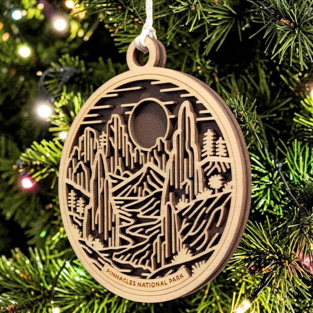 Pinnacles National Park 3.5" Wood Christmas Ornament