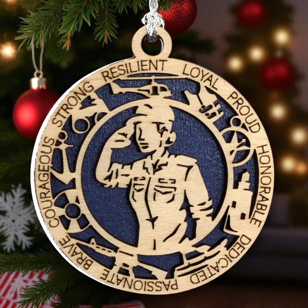 3" Coast Guard Female Sailor Ornament, Field Uniform, Icons