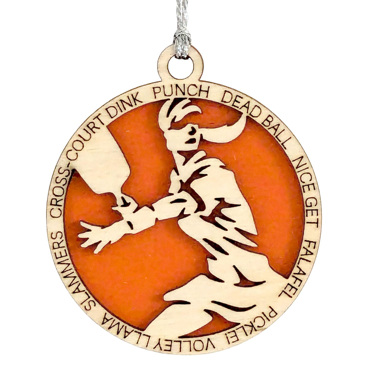 3" Female Pickleball Christmas Ornament