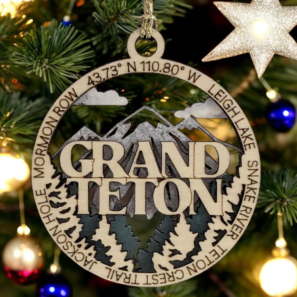 3" Grand Teton National Park Ornament / Car Charm - USA Made