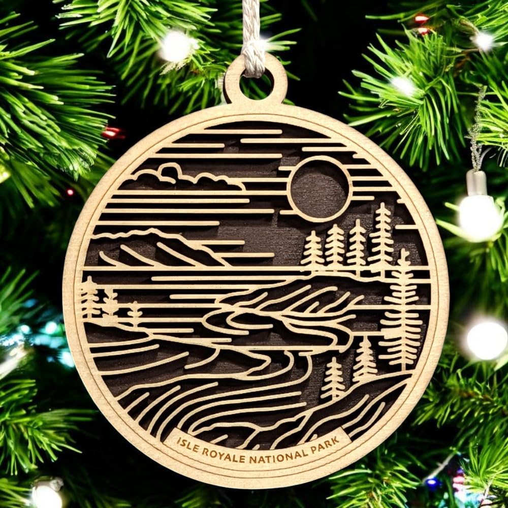 Isle Royale National Park 3.5" Wooden Ornament