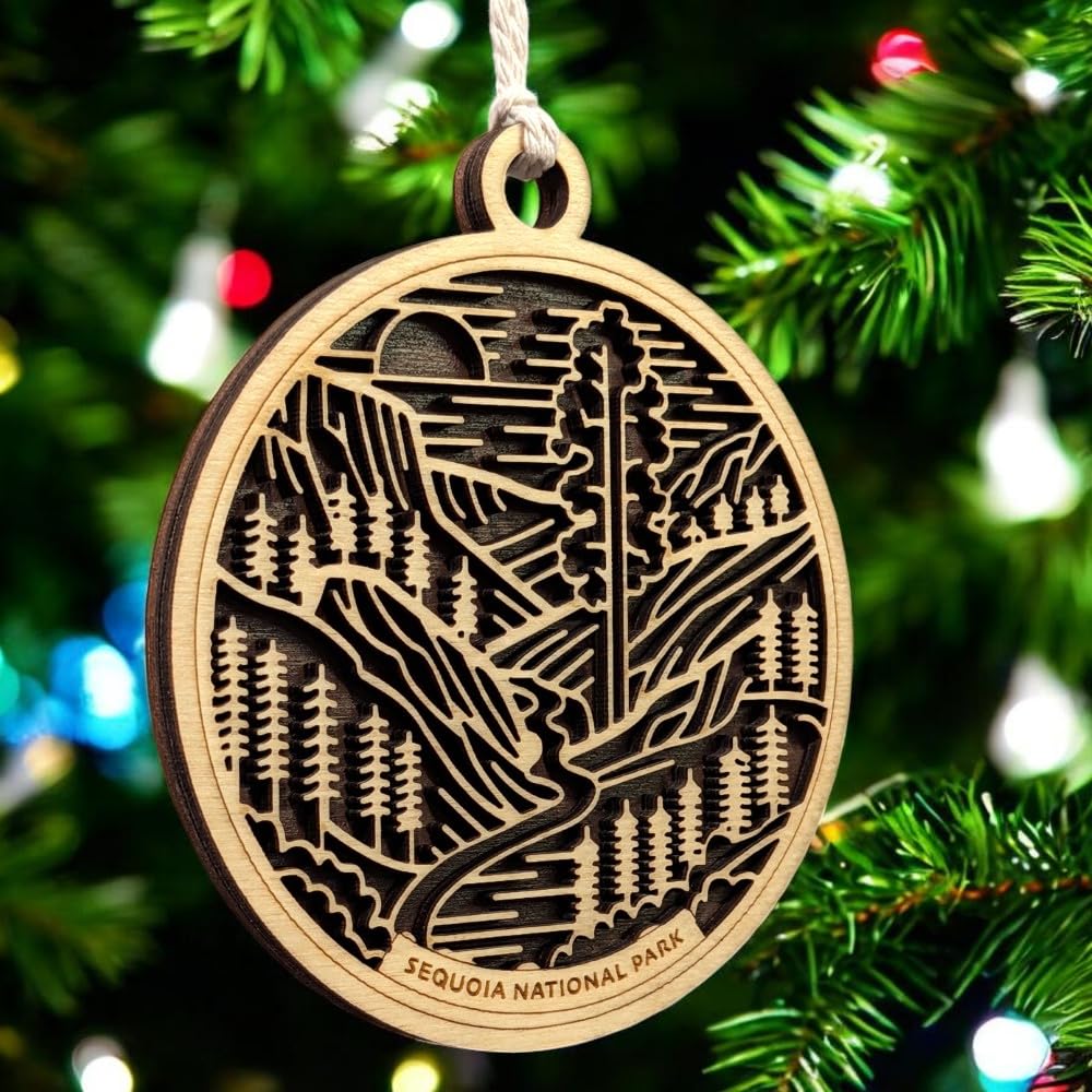 Sequoia National Park 3.5" Wood Christmas Ornament