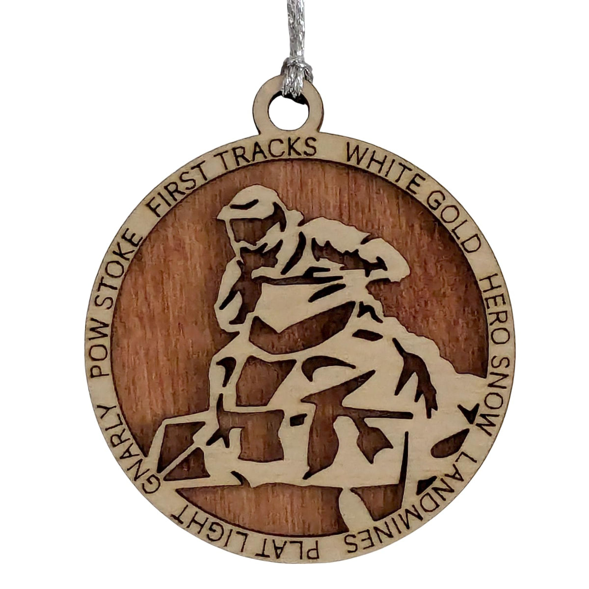 3" Snowmobiler Christmas Ornament