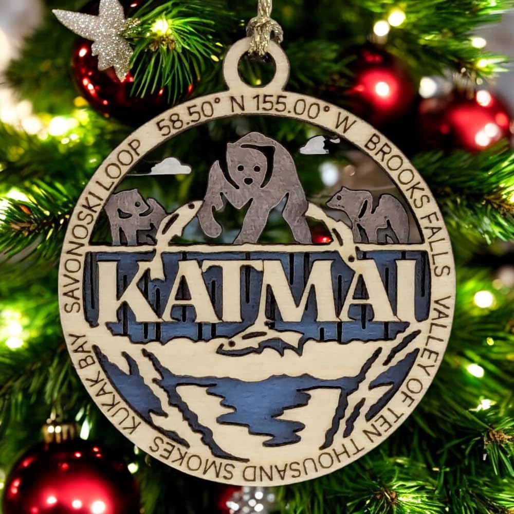 3" Katmai National Park Ornament / Car Charm - USA Made