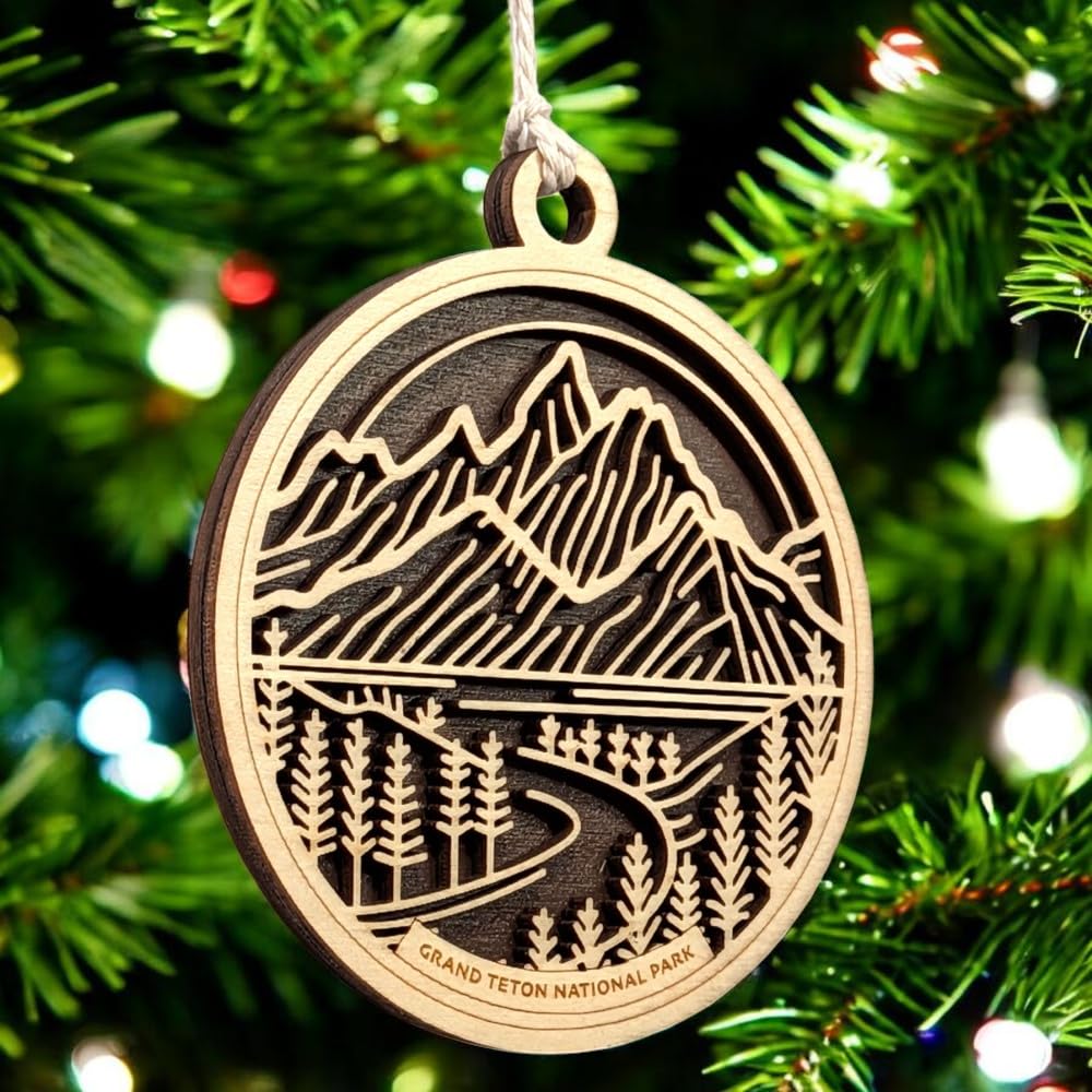 Grand Teton National Park 3.5" Wooden Ornament