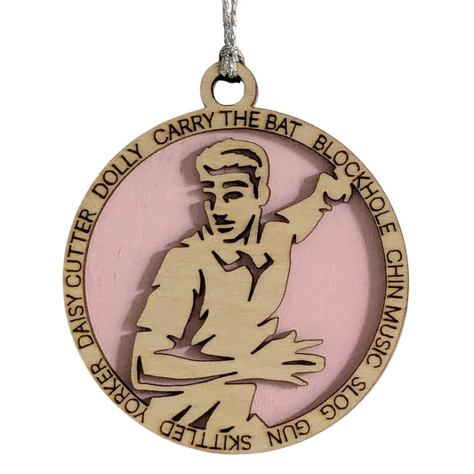 3" Male Cricket Bowler Ornament