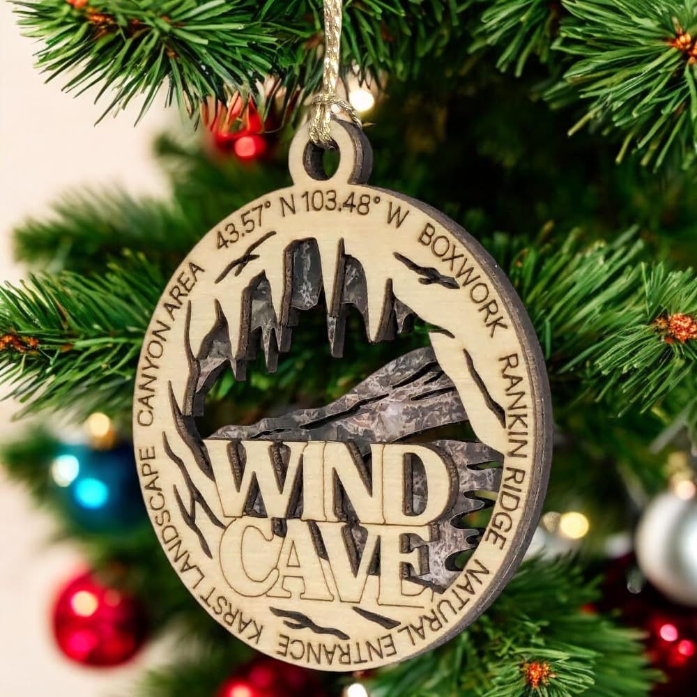 3" Wind Cave National Park Ornament / Car Charm - USA Made