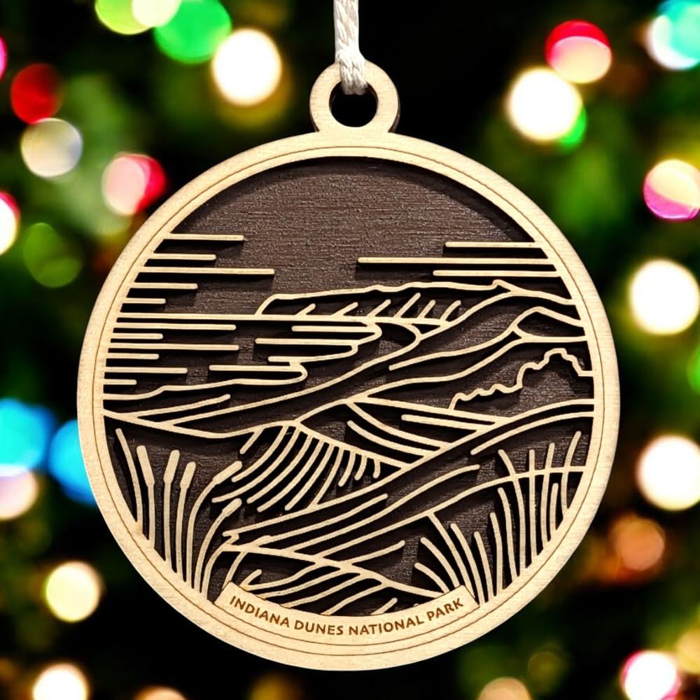 Indiana Dunes National Park 3.5" Wooden Ornament