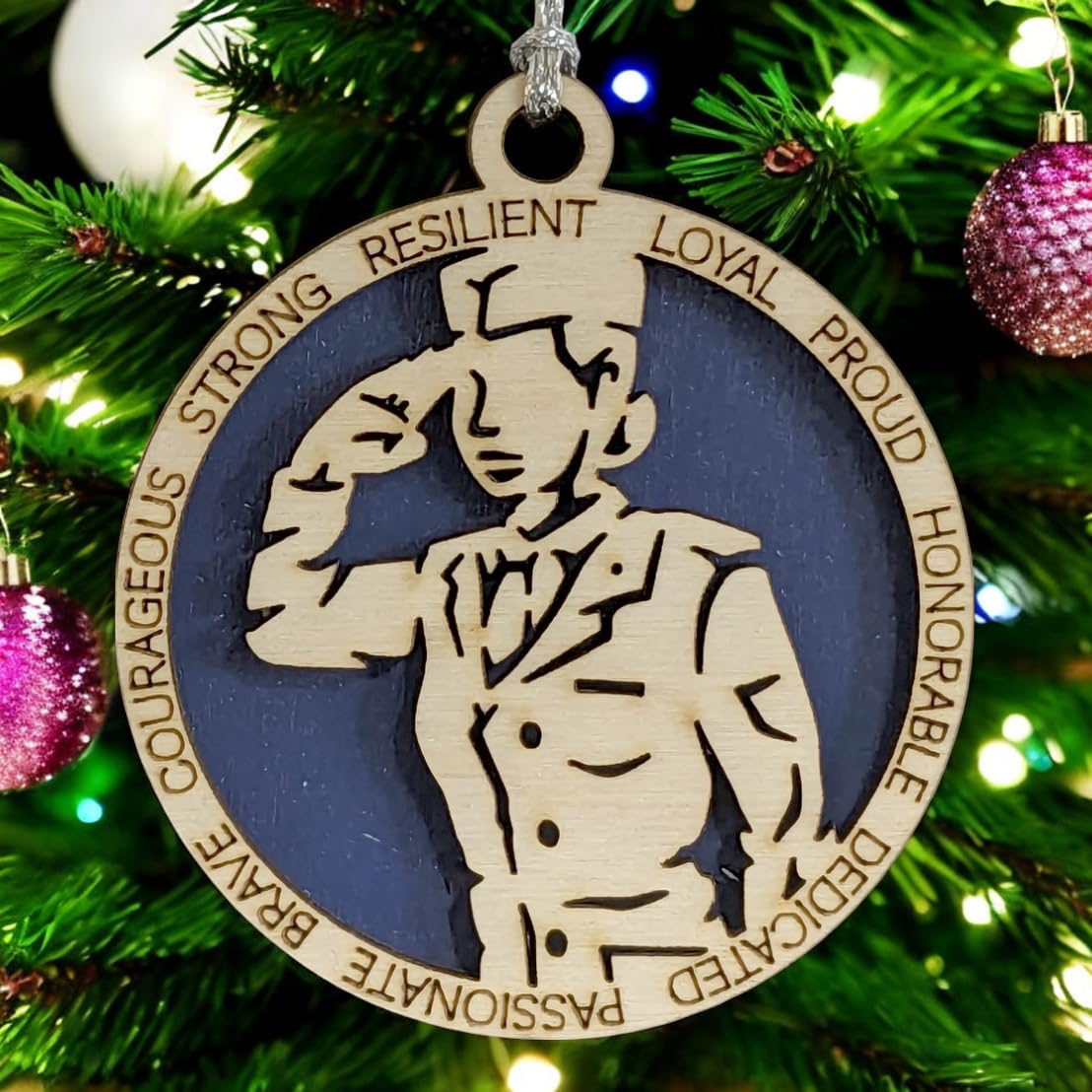 3" Female Airman Dress Uniform Ornament