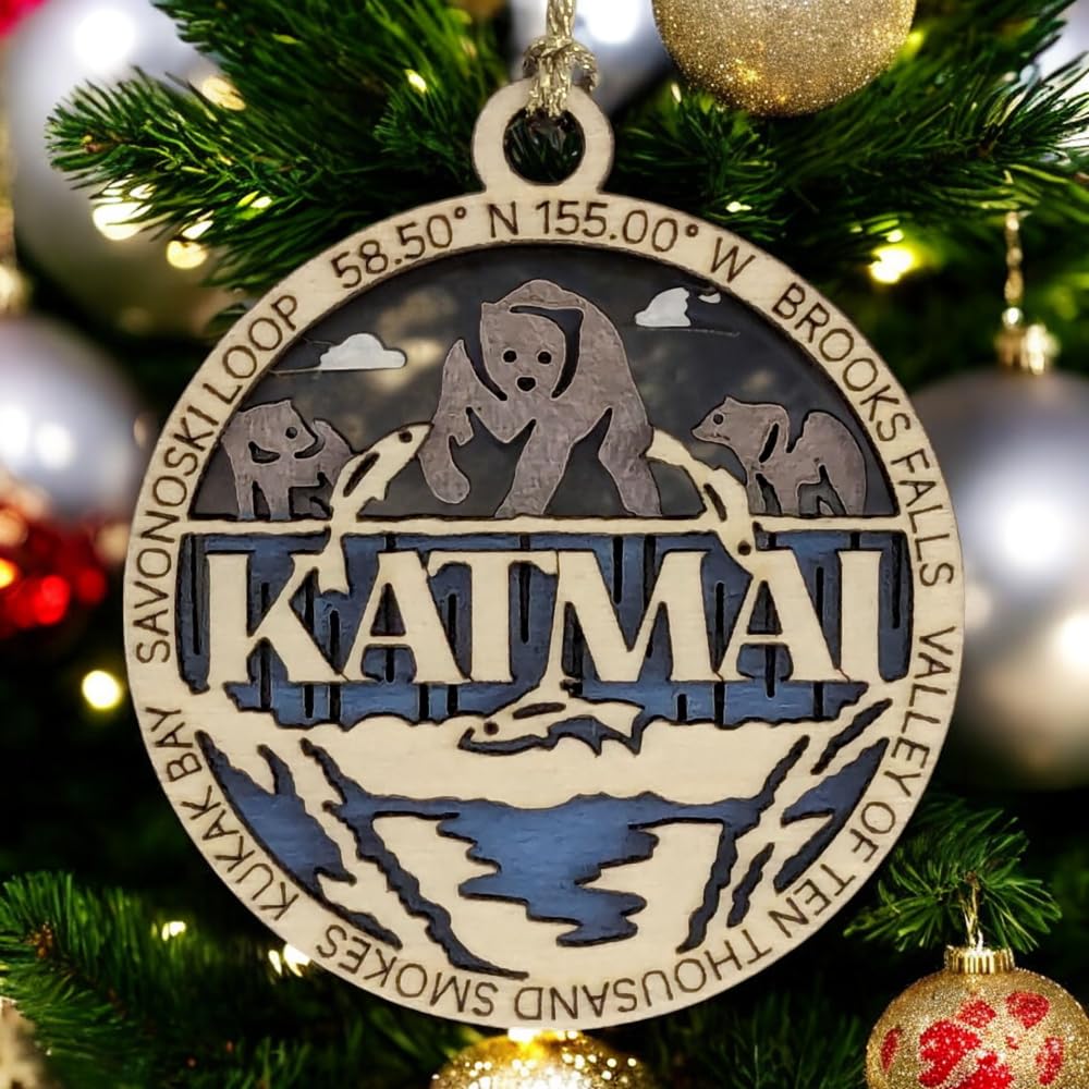 3" Katmai National Park Ornament / Car Charm - USA Made