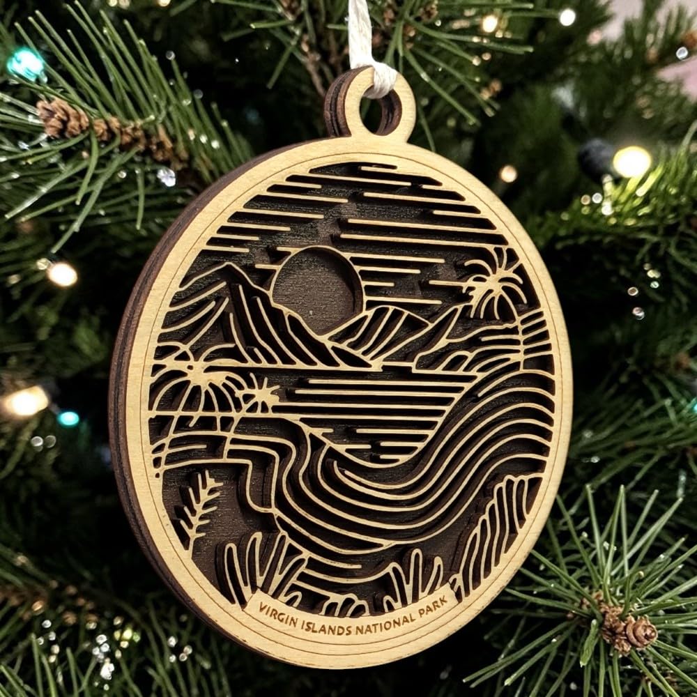 Virgin Islands National Park 3.5" Wood Christmas Ornament