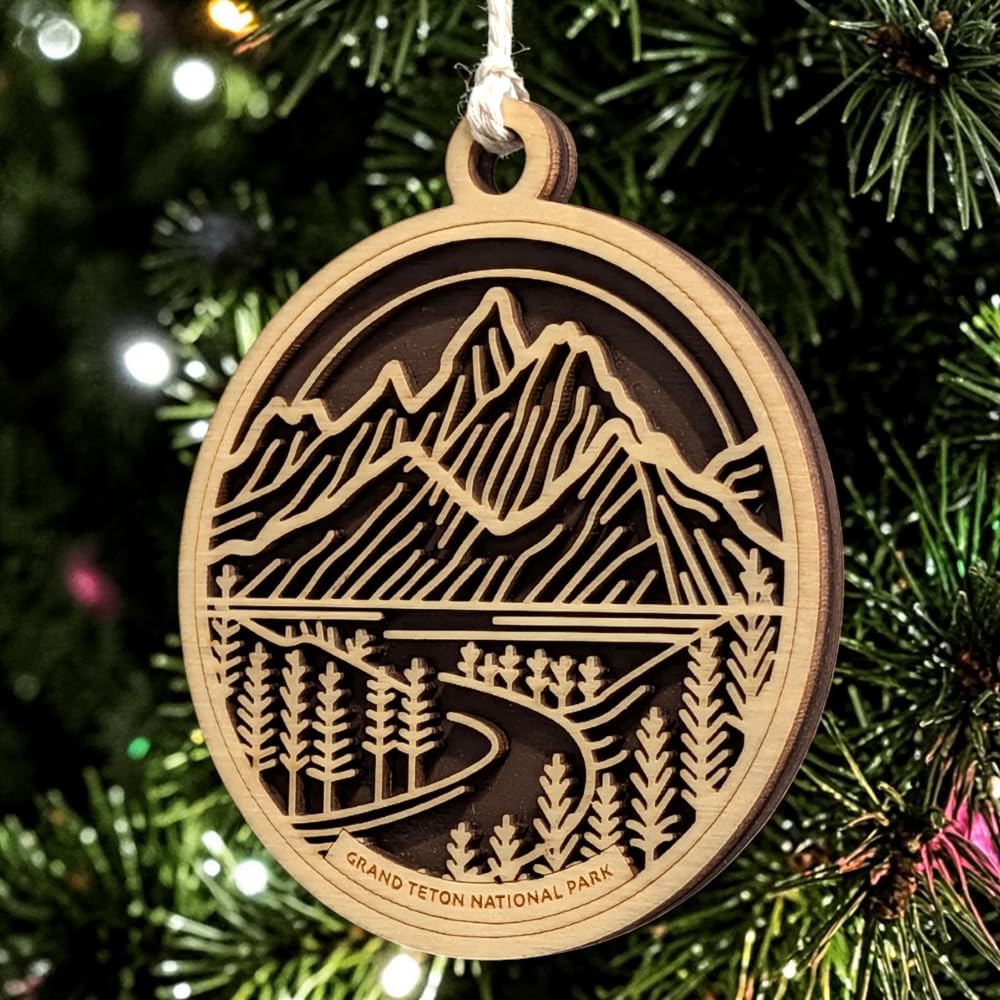 Grand Teton National Park 3.5" Wooden Ornament