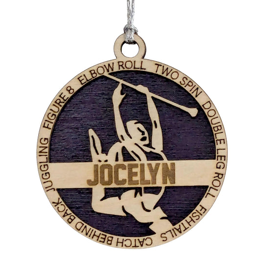 Handmade 3" Custom Baton Twirler Majorette Ornament