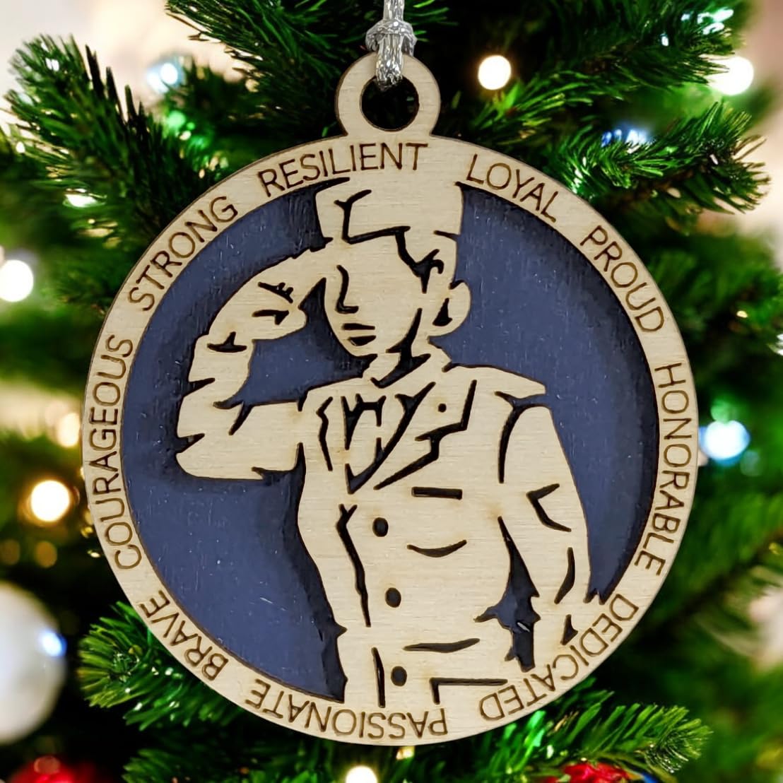 3" Female Airman Dress Uniform Ornament