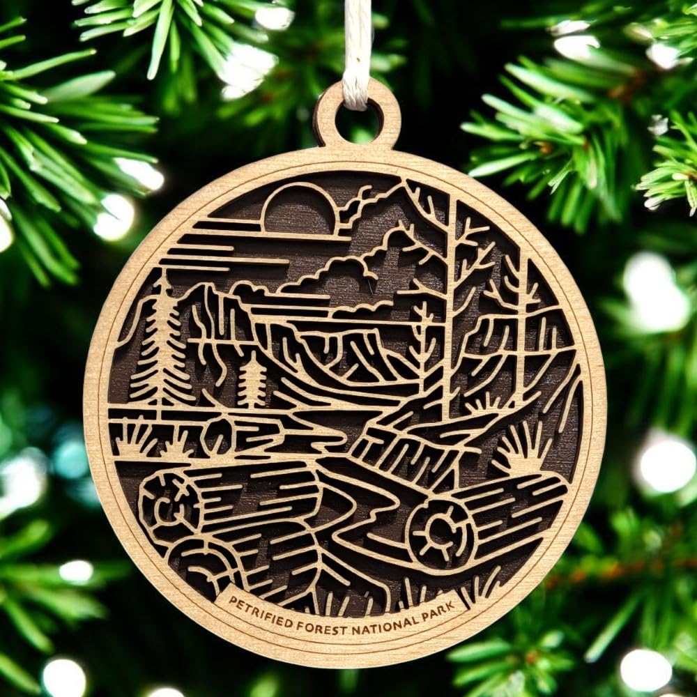 Petrified Forest National Park 3.5" Wood Christmas Ornament