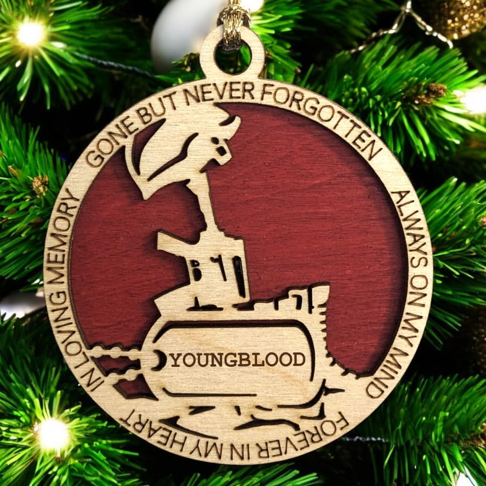 3" Marines Inspired Memorial Ornament, Cross, Dog Tag