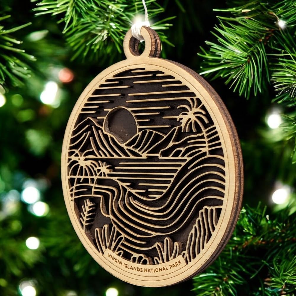 Virgin Islands National Park 3.5" Wood Christmas Ornament