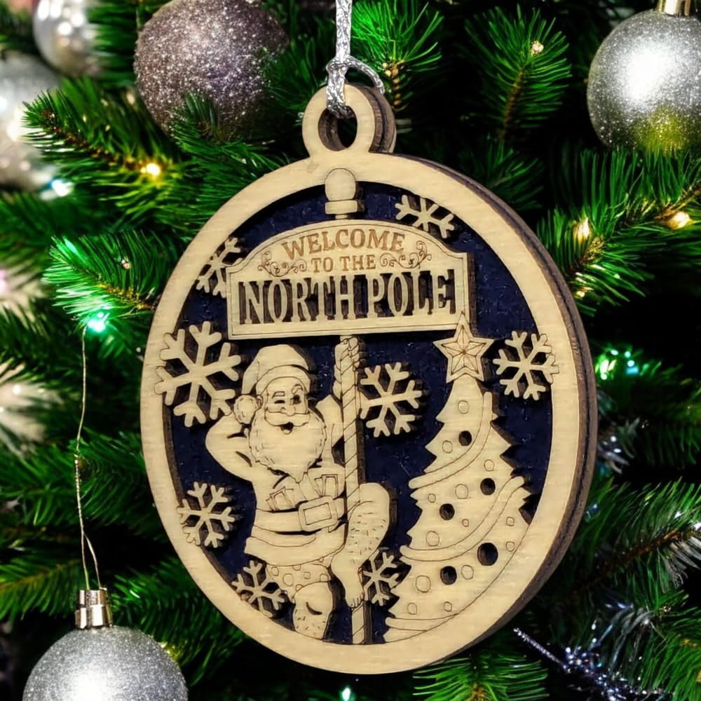 3" Welcome to the North Pole Christmas Ornament