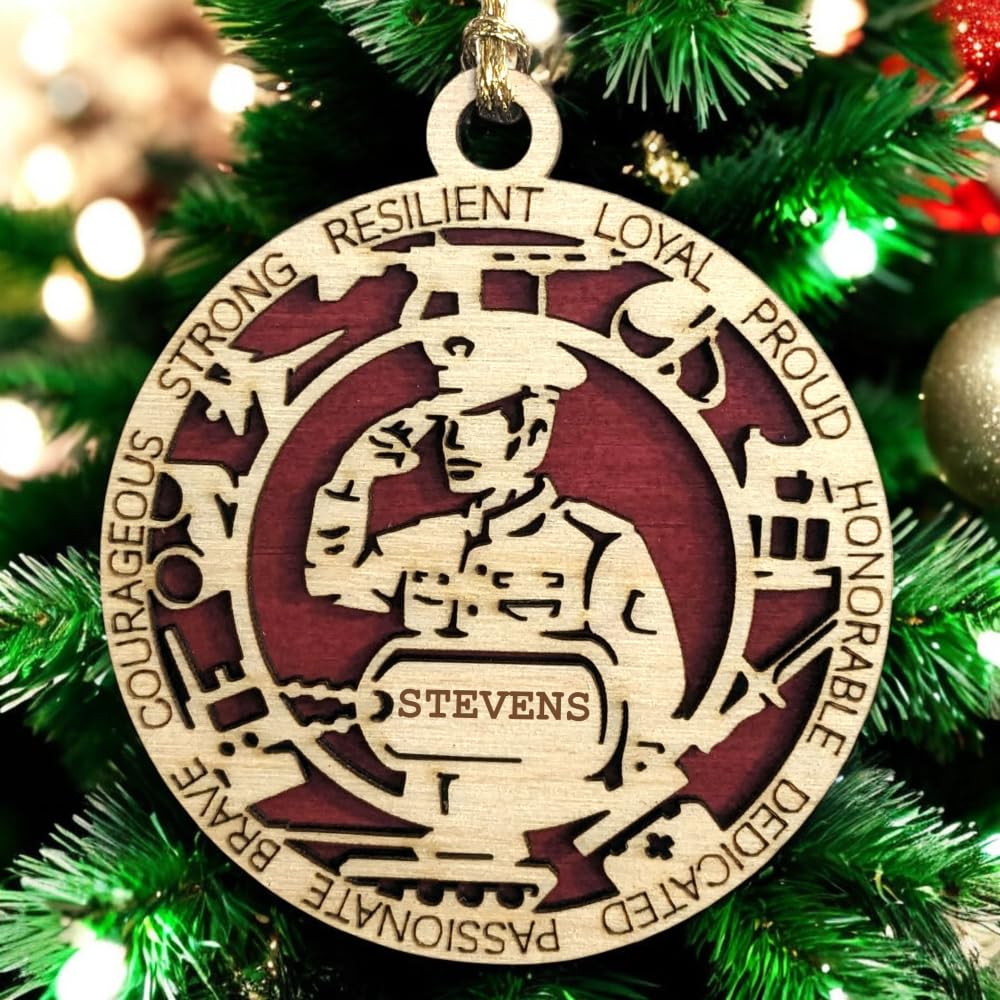 3" Marines Inspired Male Ornament, Formal, Icons, Dog Tag